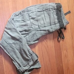 Hei Hei mossy green lightweight cargo pants 28